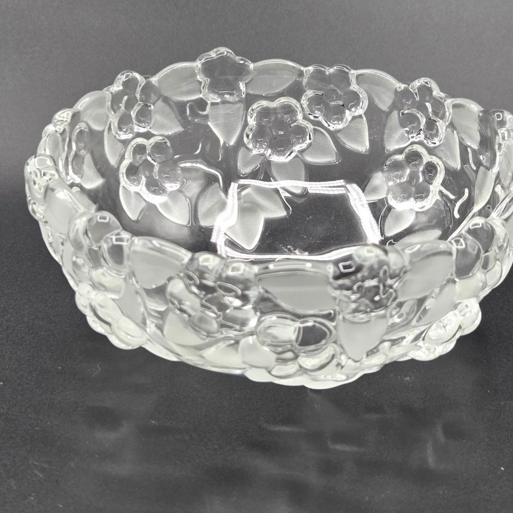 Mikasa Carmen Satinier (Walther Crystal‎ W. Germany) Crystal Bowl 5.5 inch
